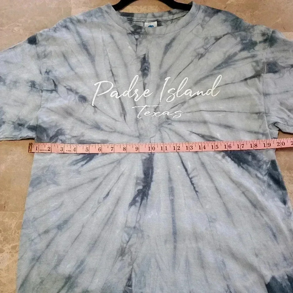 Women's Large TieDye Padre Island T Shirt Gray - Picture 4 of 4